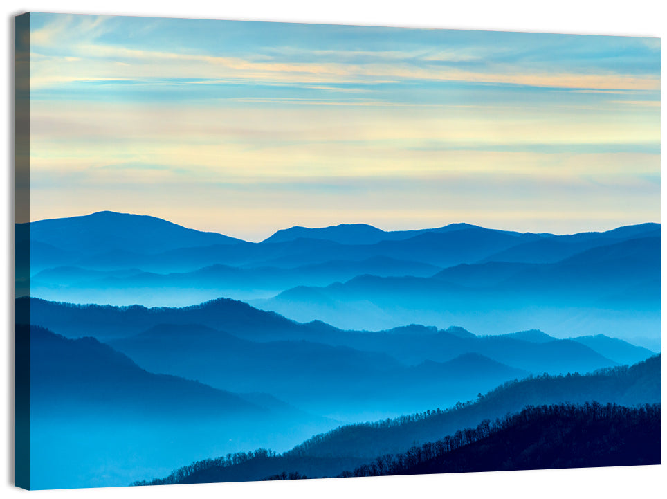 Smoky Mountain Layers at Dawn Wall Art, canvas print, landscape