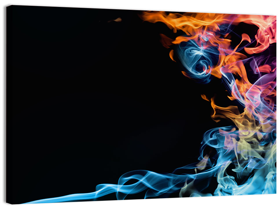 Glowing Flame Abstract Wall Art
