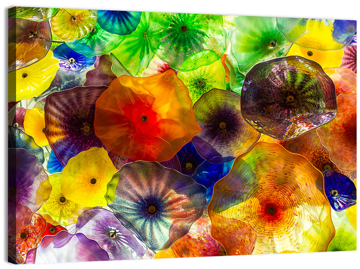 Kaleidoscopic Glass Bloom Abstract Wall Art as a canvas print