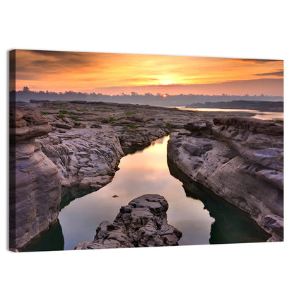 Sam Phan Bok Sunrise River Canyon Wall Art