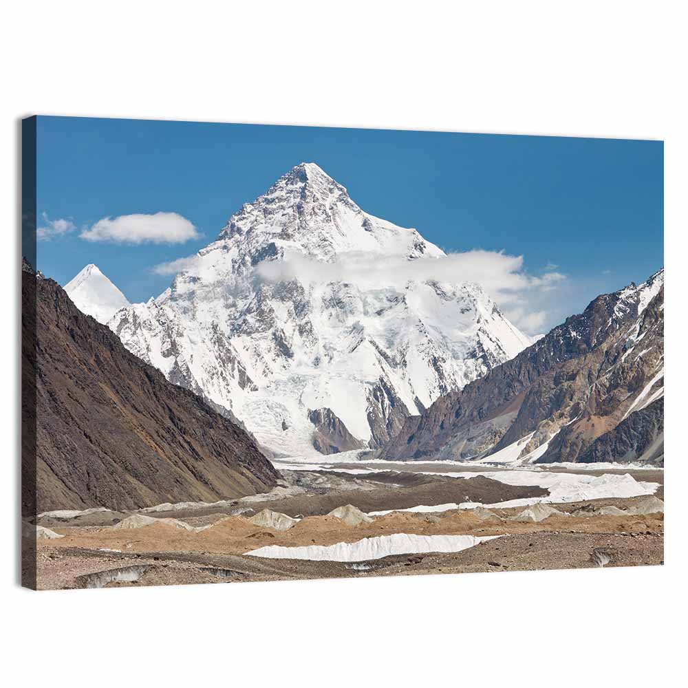 K2 Peak Karakoram Wall Art, canvas print, landscape