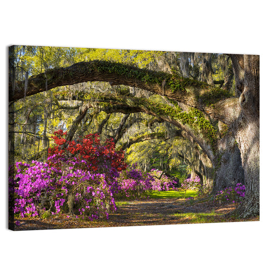 Azalea Flowers Garden Wall Art