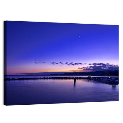Lake Balaton Twilight Pier Wall Art