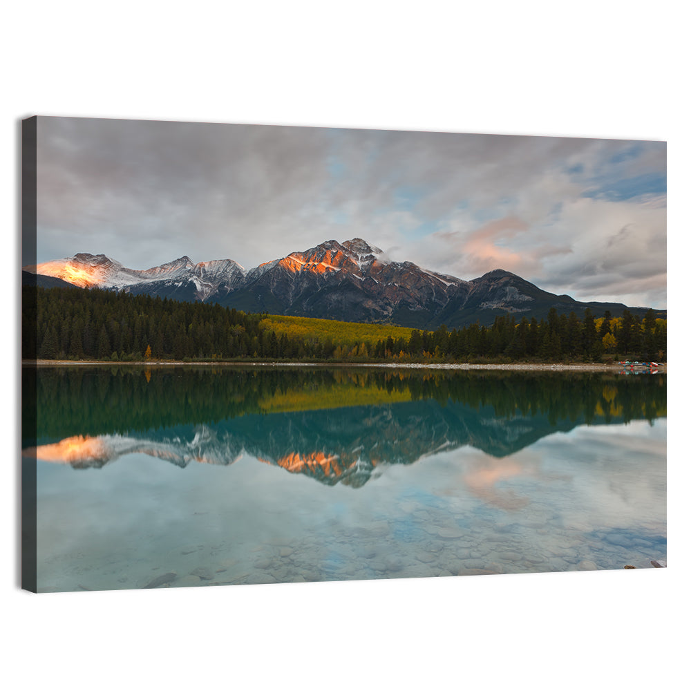 Patricia Lake Golden Hour Reflection Wall Art