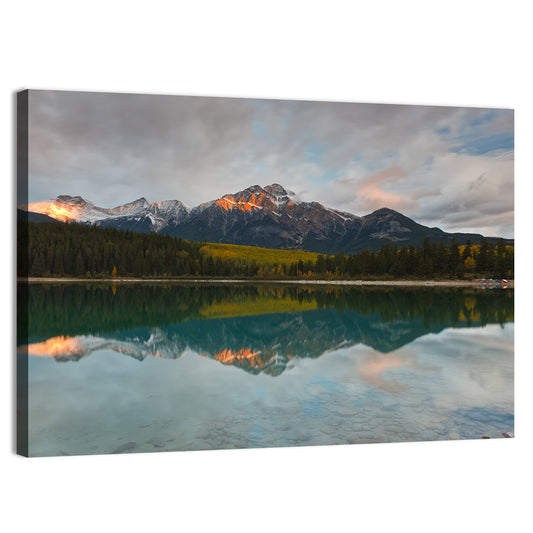 Patricia Lake Golden Hour Reflection Wall Art