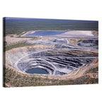 Aerial Open Pit Uranium Mine Wall Art
