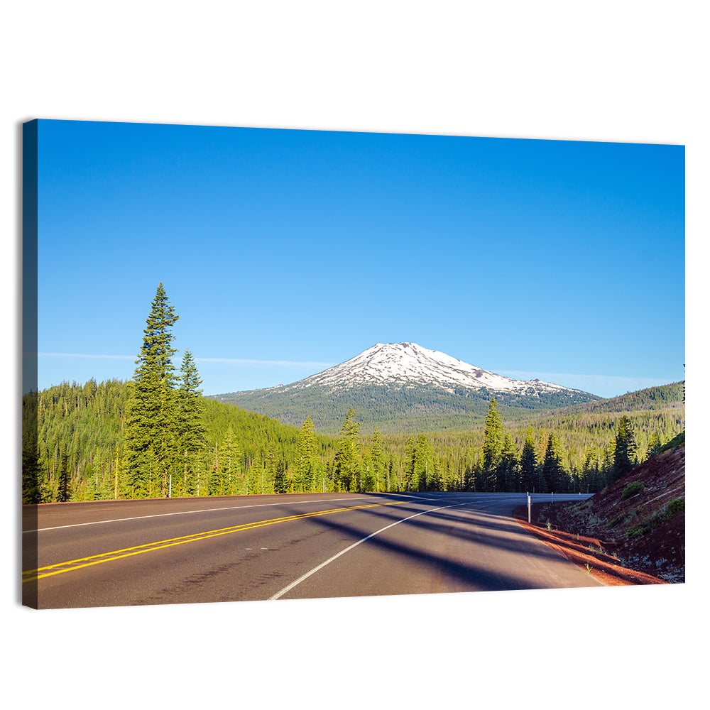 Highway to Mount Bachelor Wall Art, canvas print, landscape