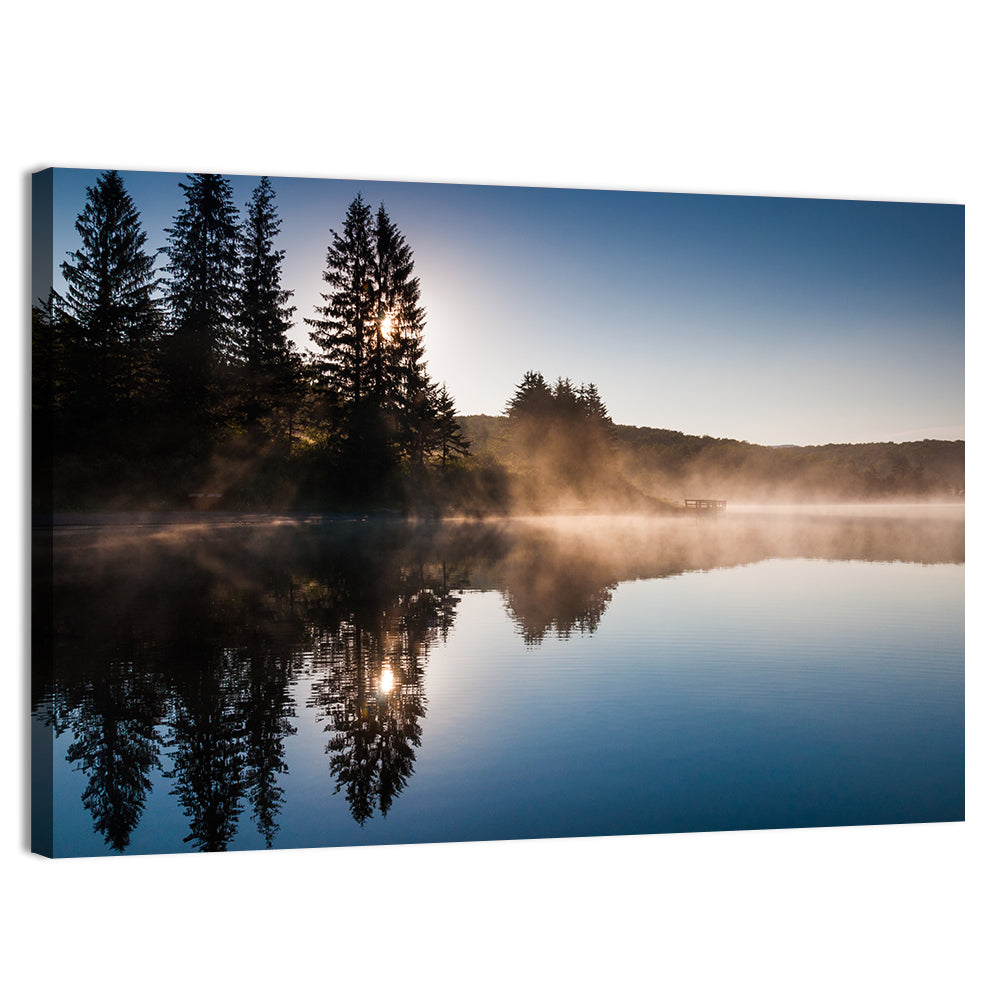 Spruce Knob Lake Morning Mist Wall Art