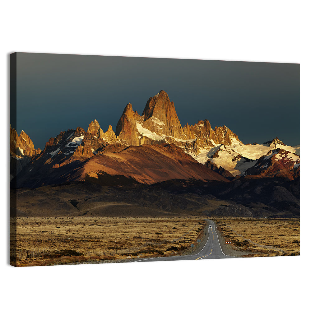 Mount Fitz Roy Sunrise Wall Art, canvas print, landscape