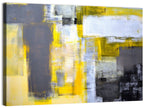 Yellow and Gray Color Block Abstract Wall Art