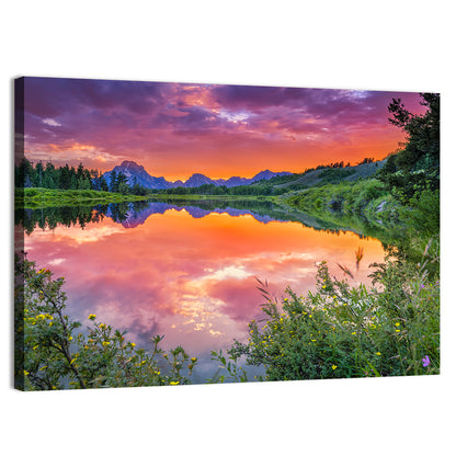 Oxbow Bend Sunset Wall Art