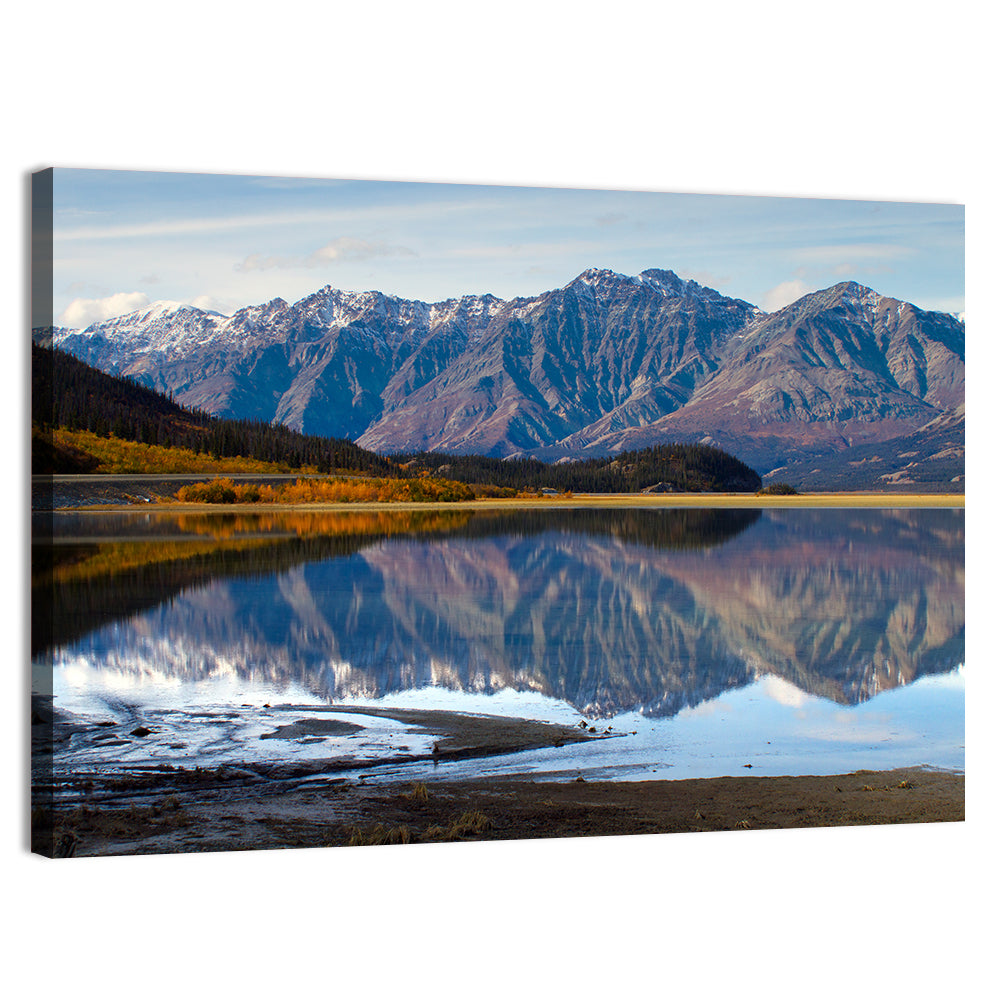 Kluane Lake Autumn Reflection Wall Art