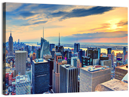 Midtown Manhattan Skyline at Dusk Wall Art