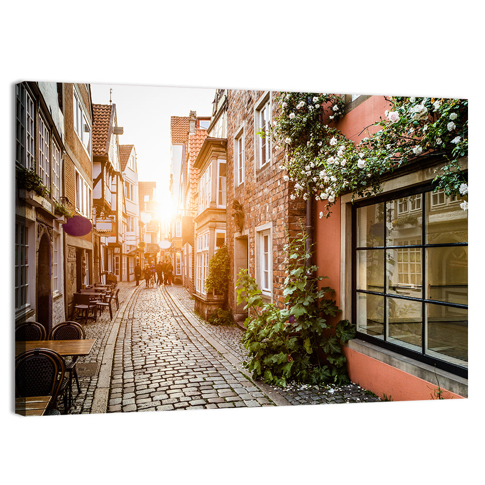Schnoorviertel Cobblestone Lane Wall Art