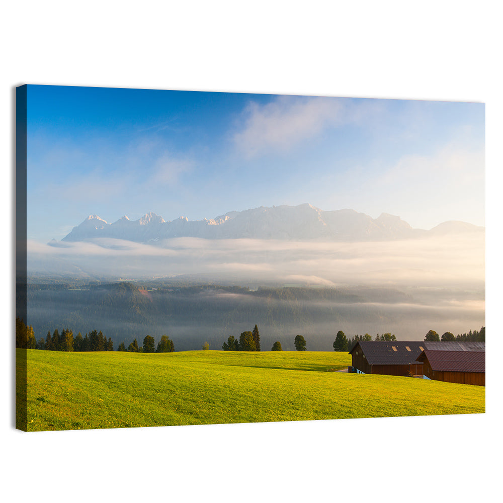 Sunlit Mountain Clouds Wall Art
