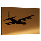 Turboprop Military Transport Silhouette Wall Art