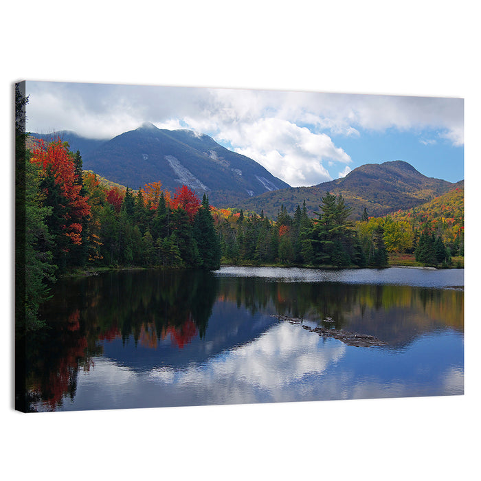 Adirondack Lake Reflection Wall Art as a canvas print