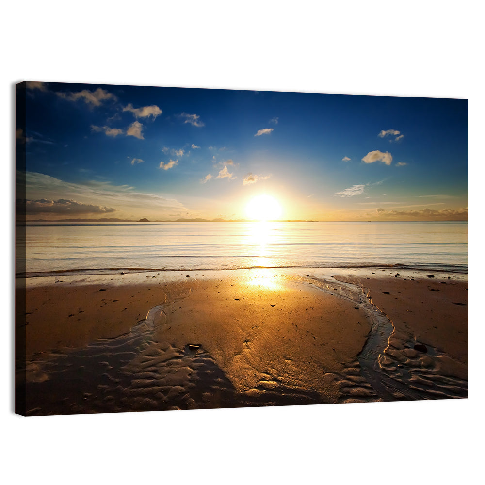 Sunrise Over Rippling Sand Wall Art