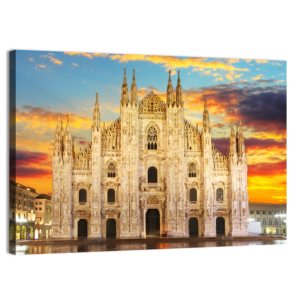 Milan Duomo at Sunset Wall Art