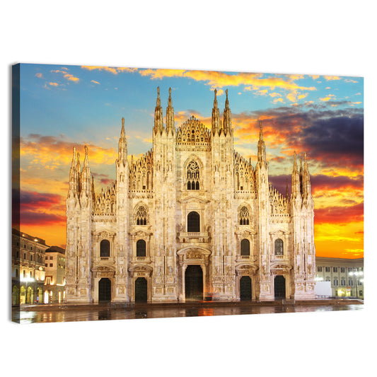 Milan Duomo at Sunset Wall Art