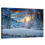 Frozen Forest Lake Wall Art