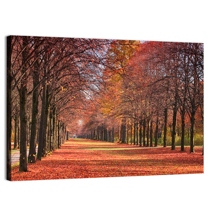 Tree-lined Autumn Lane Wall Art