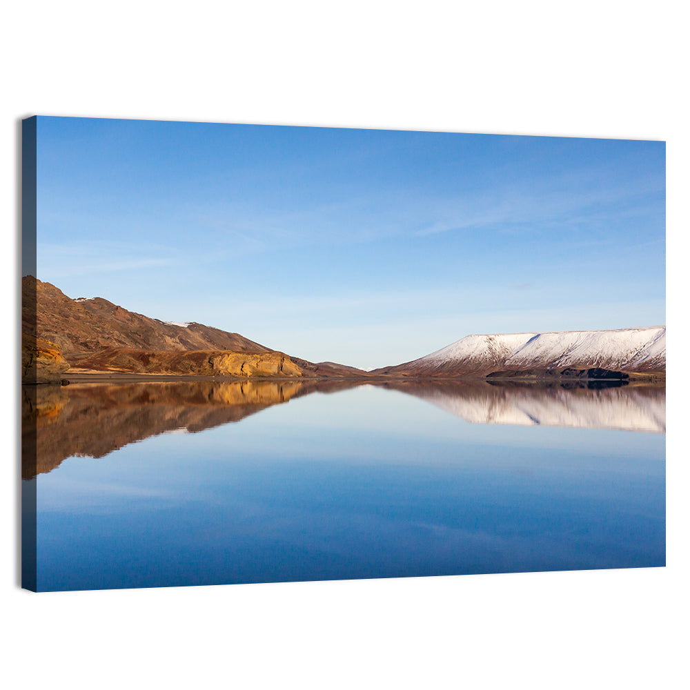 Lake Kleifarvatn Reflection Wall Art
