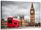 Big Ben with Red Bus, Westminster London Wall Art