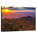 Blue Ridge Sunset Over Autumn Ridges Wall Art
