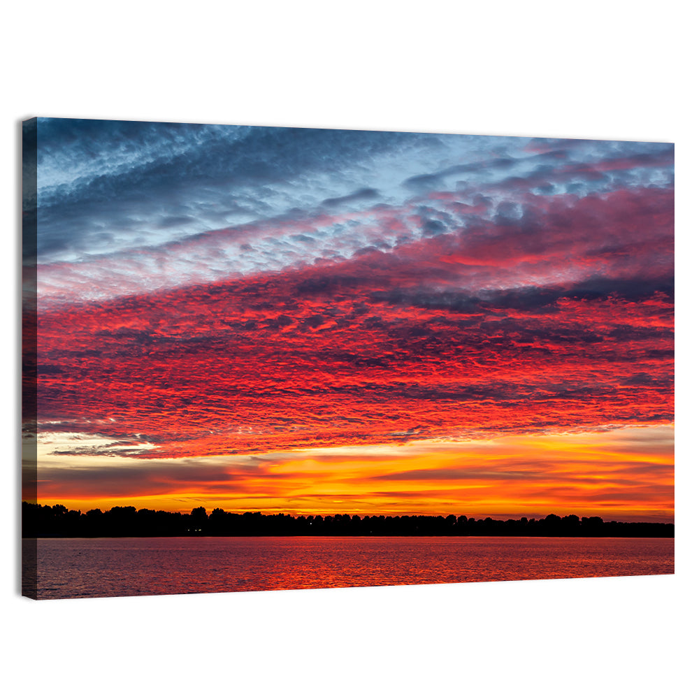 Lake Ijssel Dusk Reflection Wall Art
