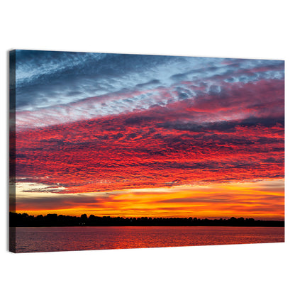 Lake Ijssel Dusk Reflection Wall Art
