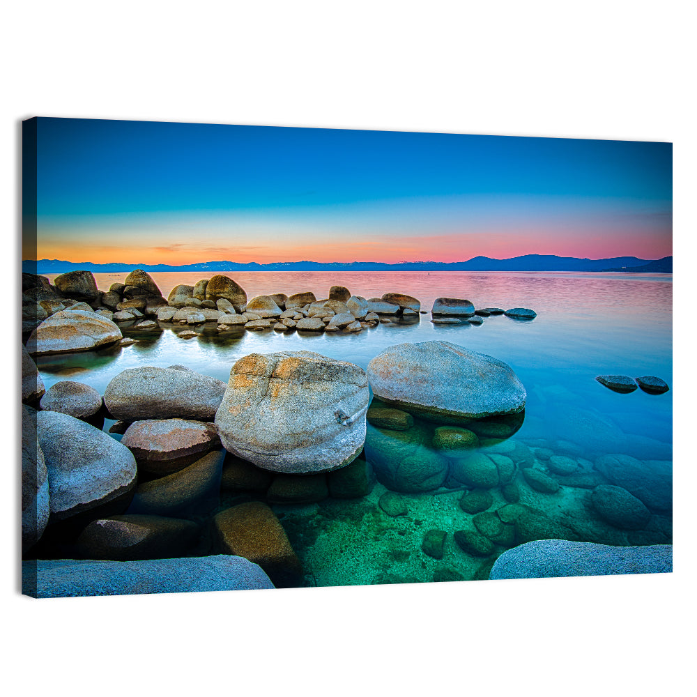 Lake Tahoe Sunset Boulders Wall Art