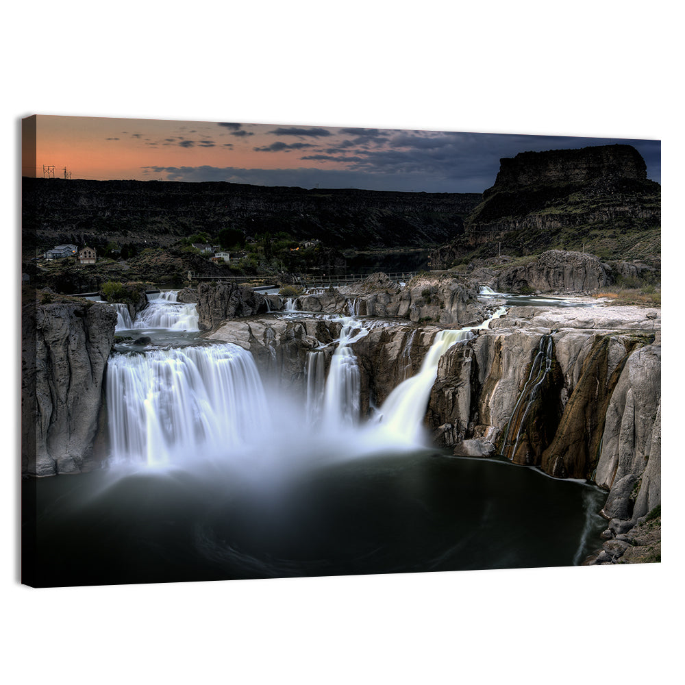 Shoshone Falls at Dusk Wall Art, canvas print, landscape