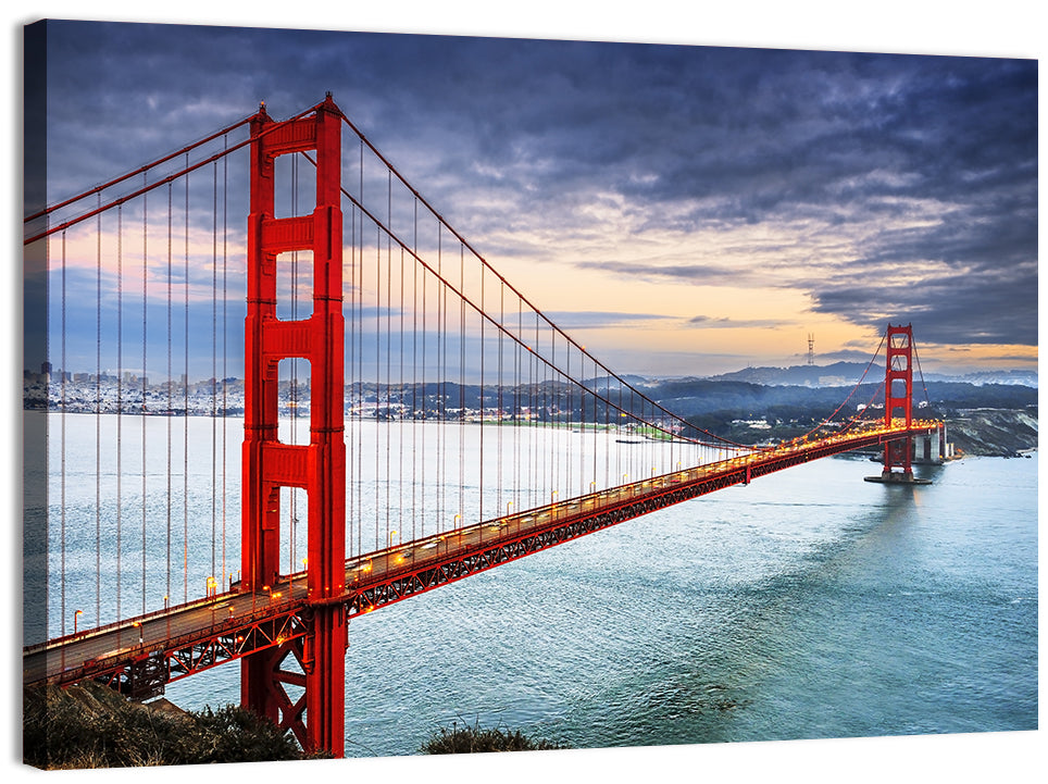 Golden Gate Bridge at Dusk Wall Art