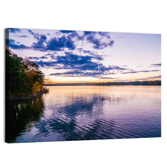 Lake Wylie Sunset Reflection Wall Art