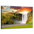Skógafoss at Sunset Wall Art