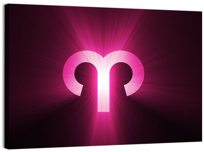 Radiant Aries Zodiac Emblem Wall Art