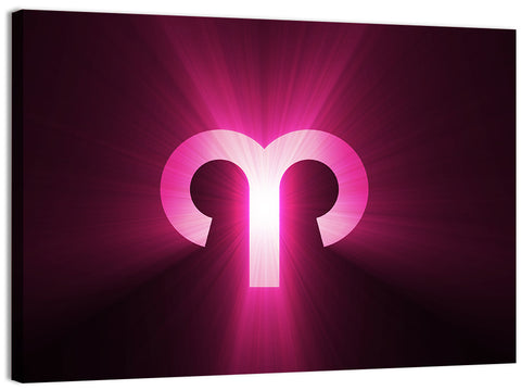 Radiant Aries Zodiac Emblem Wall Art
