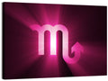 Scorpio Glyph with Magenta Burst Wall Art