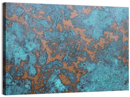 Oxidized Copper Patina Abstract Wall Art