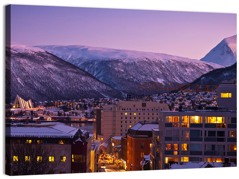 Tromsø Twilight Cityscape Wall Art