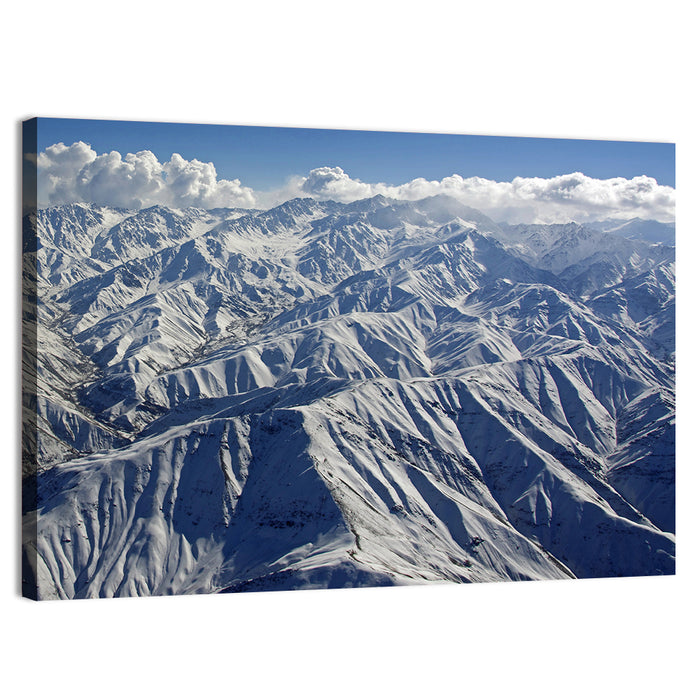 Snow-capped Afghan Mountains Wall Art as a canvas print