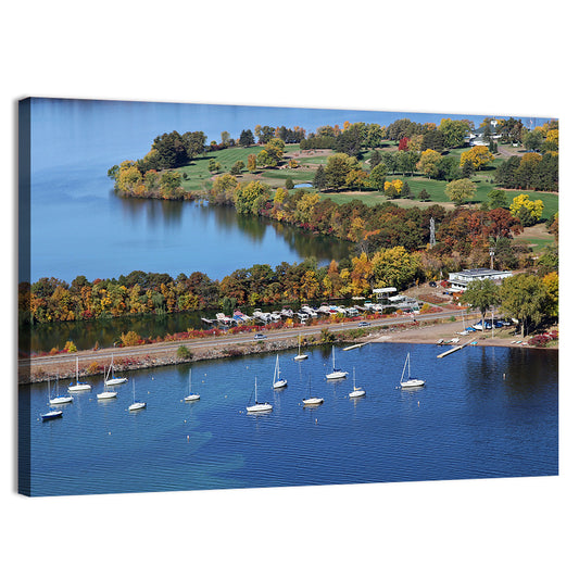 Lake Wissota Aerial Wall Art