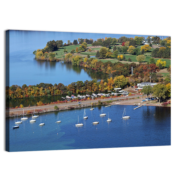 Lake Wissota Aerial Wall Art