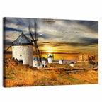 Windmills of Consuegra at Sunset Wall Art