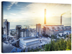 Coastal Power Plant at Sunrise Wall Art