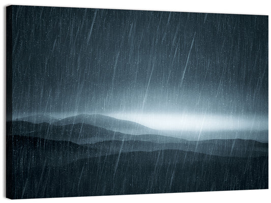 Rain Storm Over Mountains Wall Art