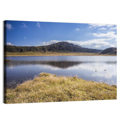 Mount Aso Lake Reflection Wall Art