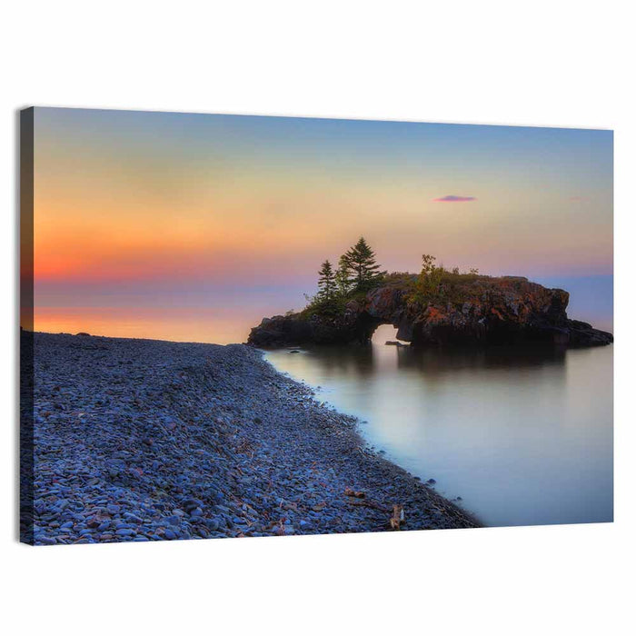 Lake Superior Sunrise Wall Art as a canvas print