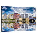 West Palm Beach Skyline Reflection Wall Art